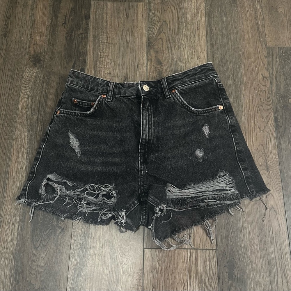 TOPSHOP - Black Ripped Denim Jeans - Women’s 6